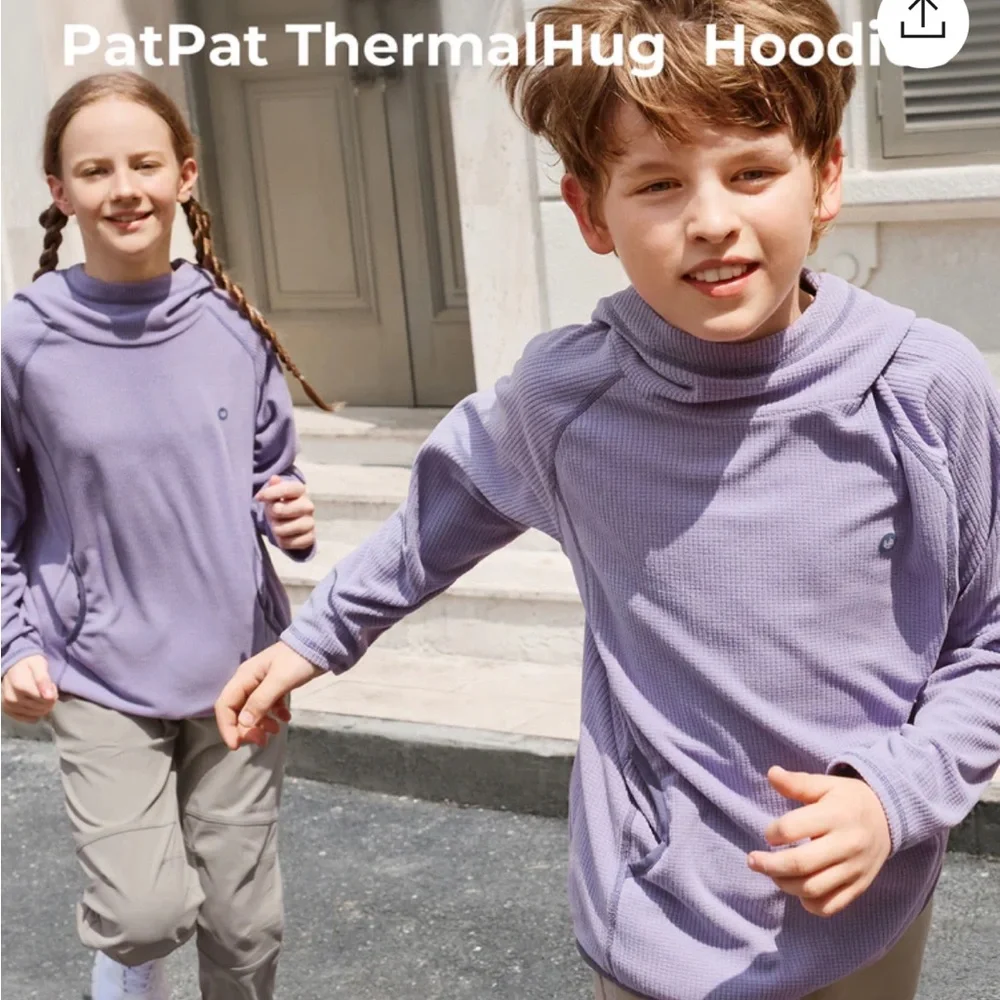 PatPat Yellow thermal hug Hoodie for Kids